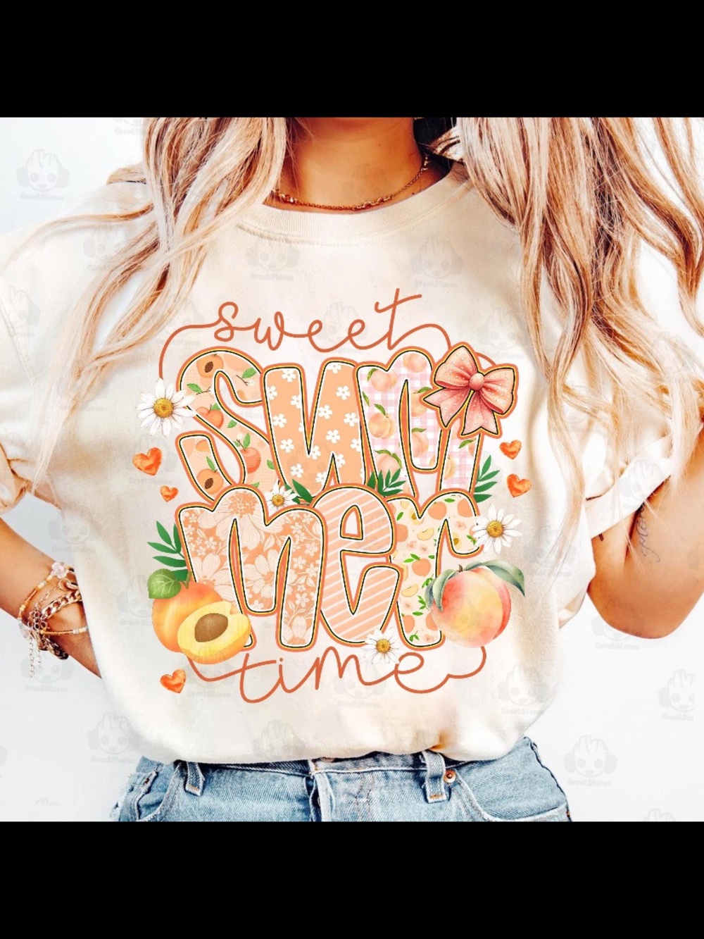 Sweet Summer Time Peach Custom Graphic Tee